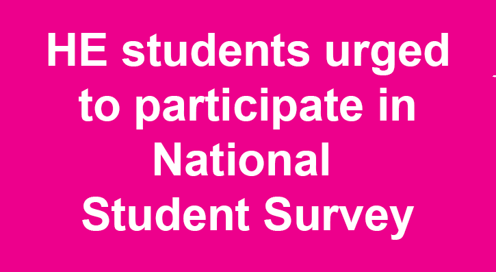 The National Student Survey (NSS) is now open and is an opportunity for final-year HE students to give their views on their SERC experience. The NSS is UK-wide and responses are completely anonymous.